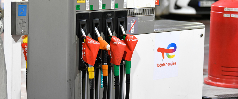 Fuel pumps at a European energy company service station